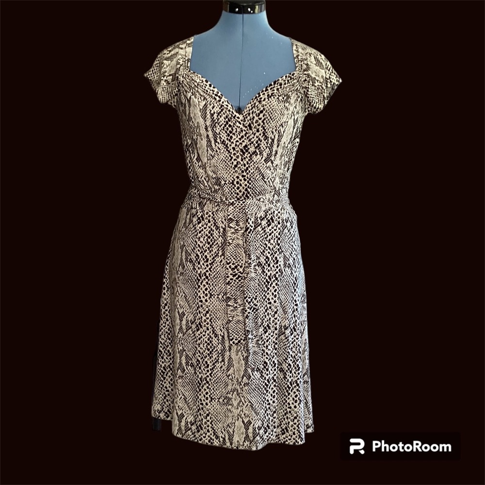Norma Kamali Snakeprint Wrap Dress Medium